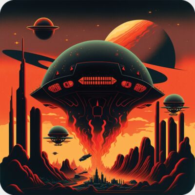 Art Deco Space Invaders Thumbnail